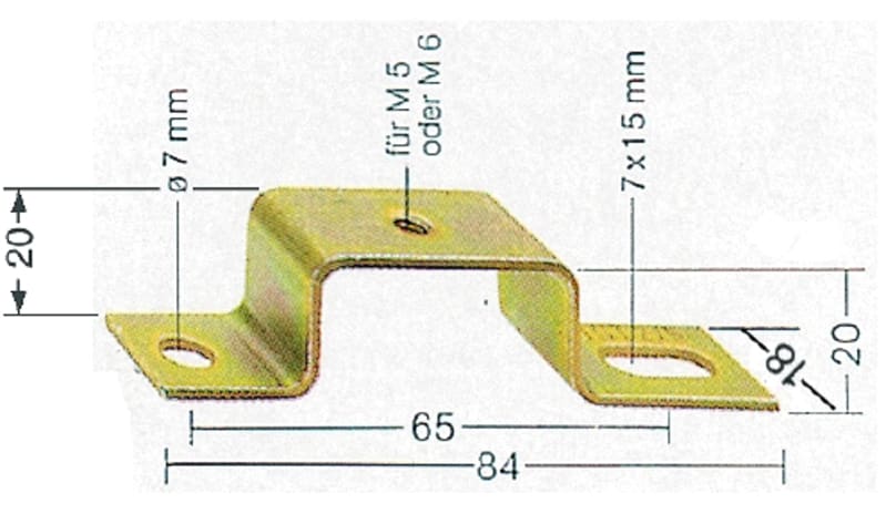 Mounting rail (wedges)TST 2/M6