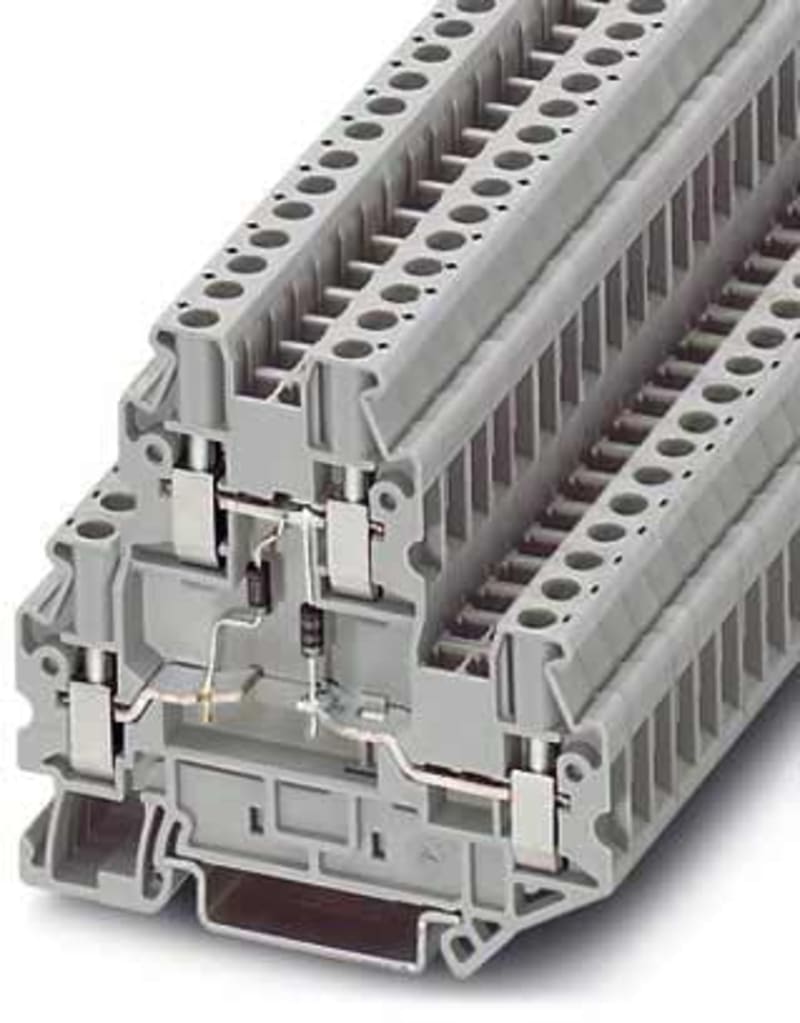 Phoenix Contact UTTB 2,5 Screw Terminal Block, 2-Level 0.14–2.5 mm², Diode