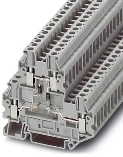 Phoenix Contact UTTB 2,5 Screw Terminal Block, 2-Level 0.14–2.5 mm², Diode