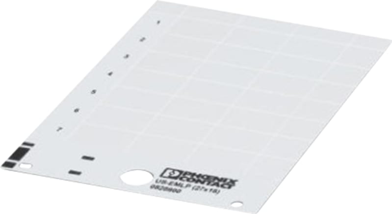 Phoenix Contact US-EMLP (85.6x54) Unprinted White Plastic Label