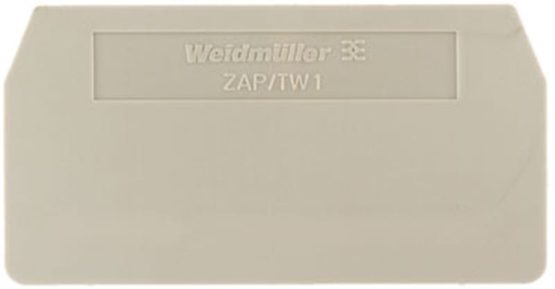Weidmüller ZAP/TW 1 End Plate, Beige, 2 mm