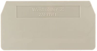Weidmüller ZAP/TW 1 End Plate, Beige, 2 mm