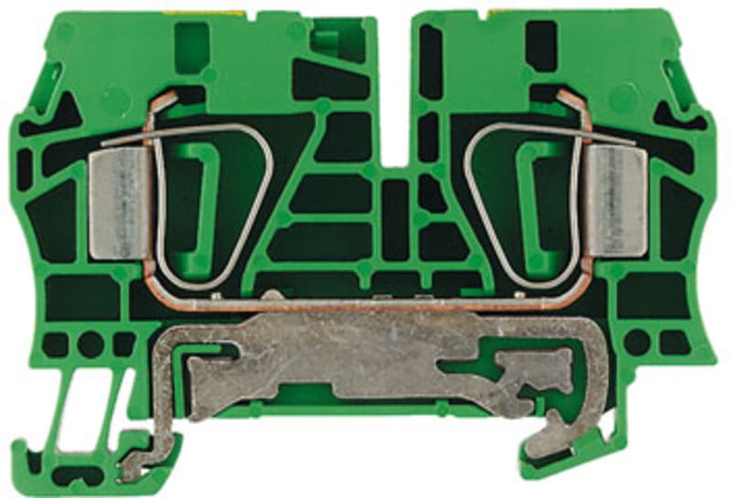 Weidmüller ZPE 6 Earth Feed-Through Terminal Block 6 mm² Spring Clamp Green/Yellow