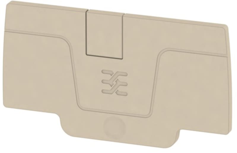 Weidmüller AEP 2C 4 End and Partition Plate for DIN-Rail Terminal Blocks Beige