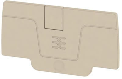 Weidmüller AEP 2C 4 End and Partition Plate for DIN-Rail Terminal Blocks Beige