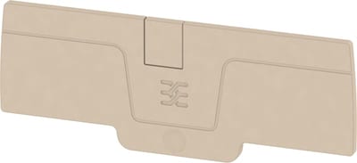 Weidmüller AEP 4C 4 DIN-Rail Terminal End Plate and Partition, Beige