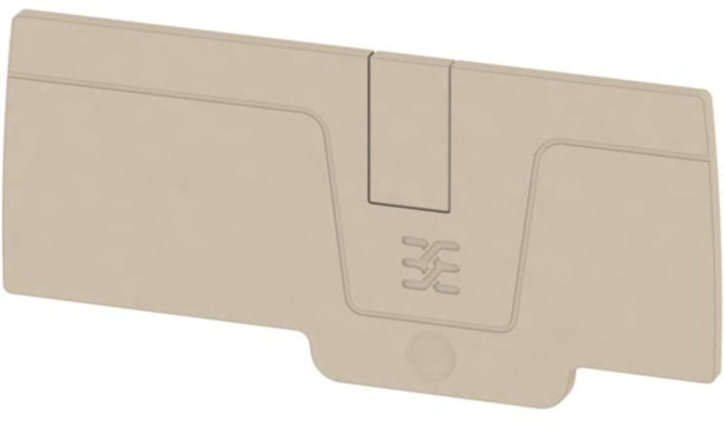 Weidmüller AEP 2C 6 End Plate for DIN-Rail Terminal Blocks, Beige