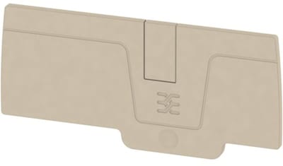 Weidmüller AEP 2C 6 End Plate for DIN-Rail Terminal Blocks, Beige