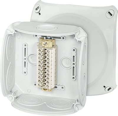 Terminal block box 10X4MM²Al/Cu