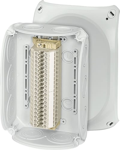 Terminal block box 19X4MM²Al/Cu