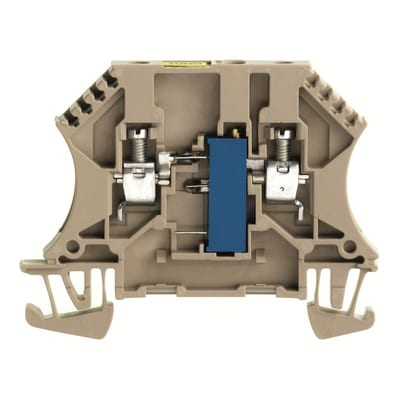 Weidmüller Component terminal block, Screw connection, dark beige, 4 mm², 250 V, Number of connections: 2, Number of levels: 1, TS 35