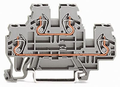 Double-deck terminal block, for DIN-rail 35 x 15 and 35 x 7.5, 2.5 mm² (870-501)