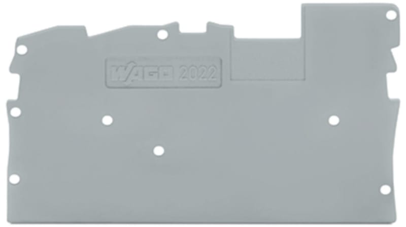 End and intermediate plate; 1 mm thick; gray (2022-1391)