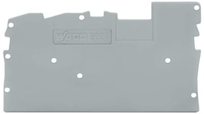 End and intermediate plate; 1 mm thick; gray (2022-1391)