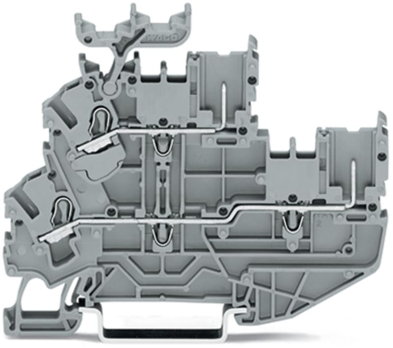 1-CONDUCTOR/1-PIN double deck receptacle terminal block, 2.5 mm², for DIN-rail 35 x 15 and 35 x 7.5 (2022-2231)