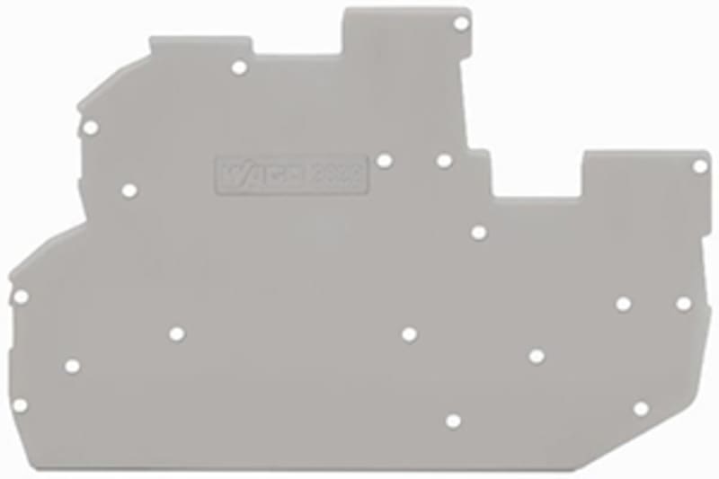 End and intermediate plate; 1 mm thick; gray (2022-2291)