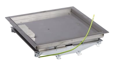 Schneider Electric UFB-900M Floor Box, 15 mm Stainless Lid, Complete