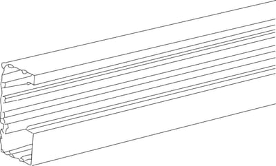 INKA Wall Trunking 161x72 mm, 2.5 m, Anodised Aluminium, Halogen-Free, Double Base