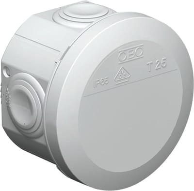 JUNCTION BOX T25 White Round 80X25