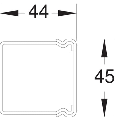 Hager Systemer Slotted panel trunking made of PVC BA6 40X40MM stone grey BA64004007030B