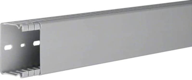 Hager Systemer Slotted panel trunking made of PVC BA6 40X60MM stone grey BA64006007030B