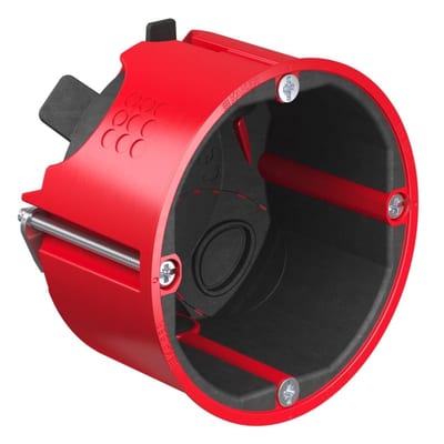 Fire wall box red single grunn