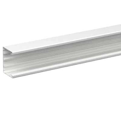 INKA Wall Trunking 101x72 mm, 2.5 m, Lacquered Aluminium, Polar White, Halogen-Free