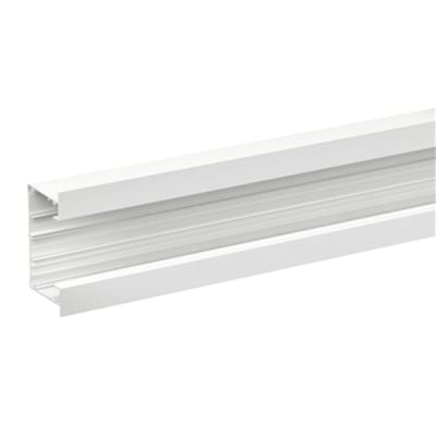 INKA Wall Trunking 123x72 mm, 2.5 m, Lacquered Aluminium, White, Halogen-Free