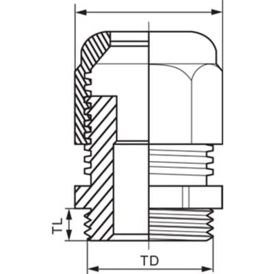 Schneider Electric Thorsman Glands - cable gland - grey - M20 - diameter 6 to 12 ISM71503