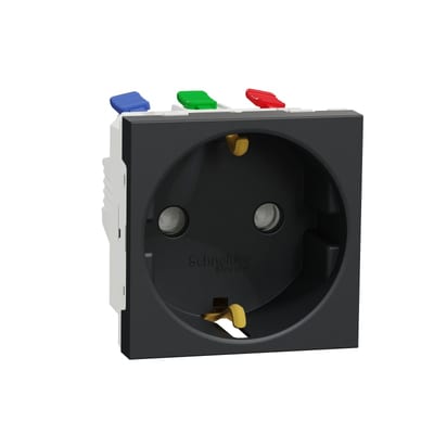Schuko 2P+J 16A quick-connect, antra