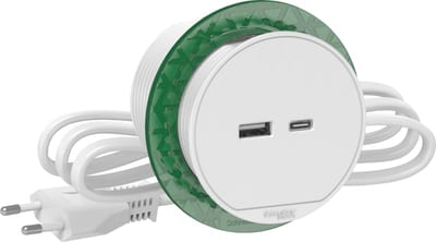 Schneider Electric Desk unit, Unica System+, XS, USB type A+C, white INS44008