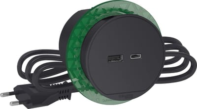 Schneider Electric Desk unit, Unica System+, XS, USB type A+C, anthracite INS44009