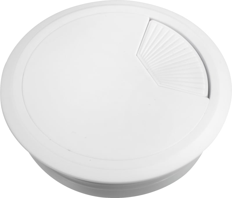 2X cable feedthrough 80mm, white (INS61211)