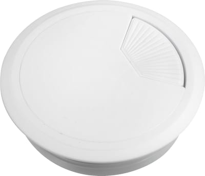 2X cable feedthrough 80mm, white