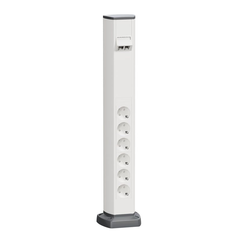 Schneider Electric OptiLine 45 - post - one-sided with CAT6 UTP - white - 600 mm ISM22200