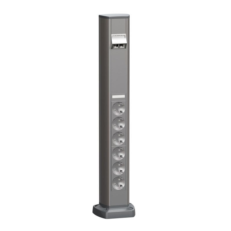 Schneider Electric OptiLine 45 - Post - One-Sided with CAT6 UTP - Anodized - 600 mm ISM22201