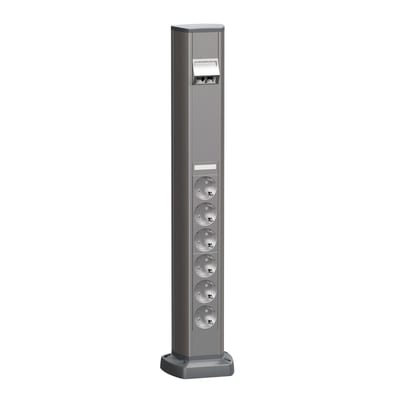 Schneider Electric OptiLine 45 - Post - One-Sided with CAT6 UTP - Anodized - 600 mm ISM22201