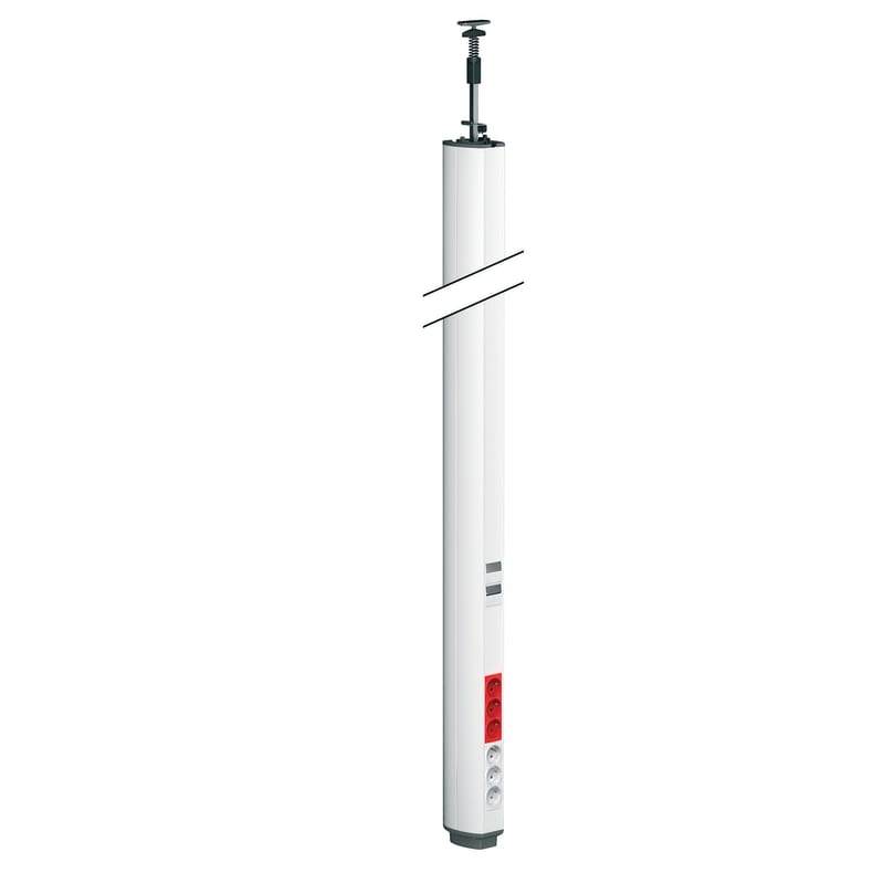 Schneider Electric Pole, OptiLine 45, tension-mounted, two-sided, 2700-3100 mm, polar white ISM20107P