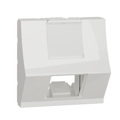 RJ45 centre plate Keystone, angled, white