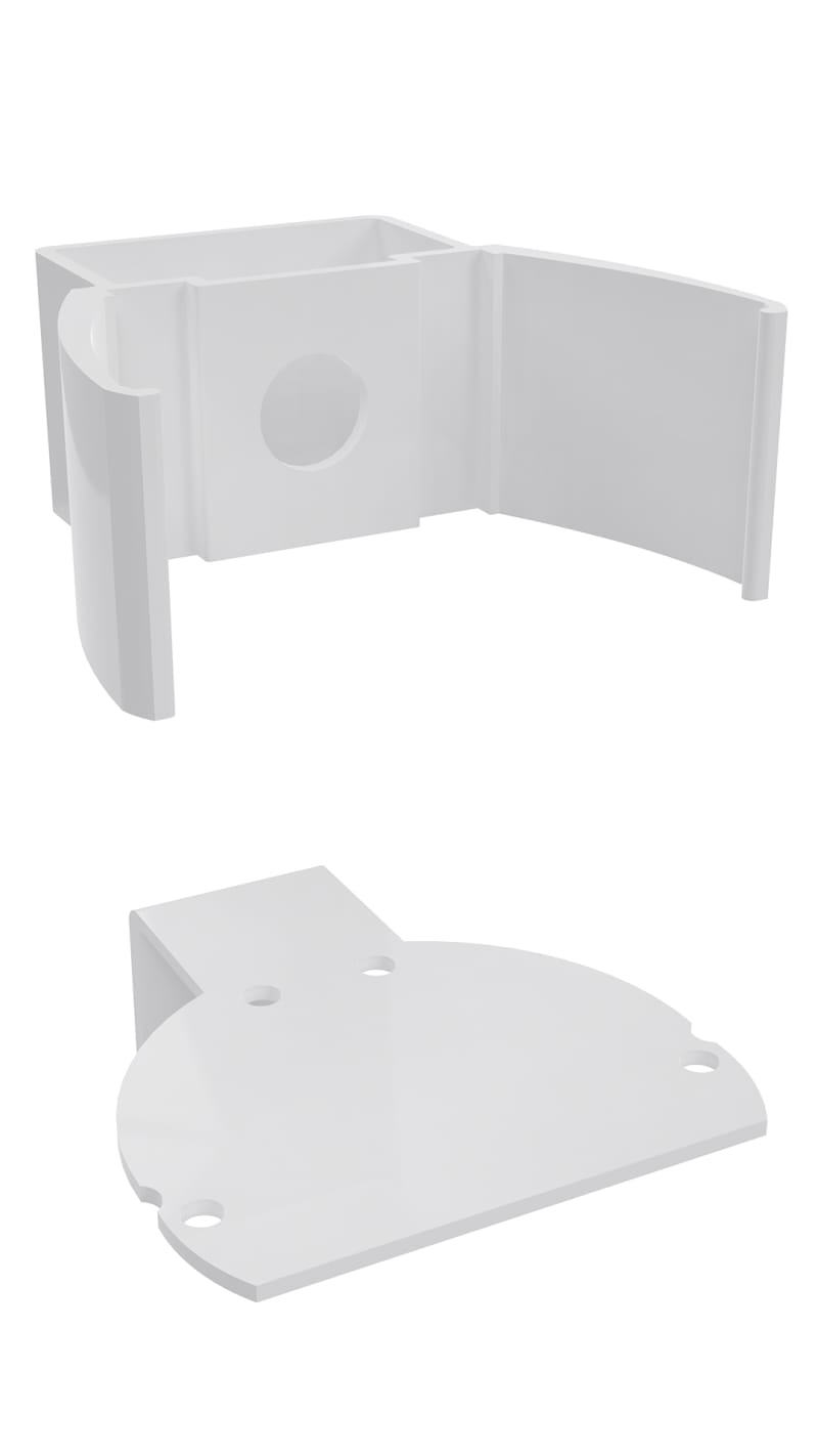 Wall bracket dist 25mm MP-Flex white U030V (MP-U030V)