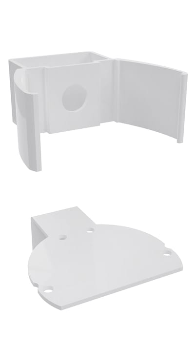 Wall bracket dist 25mm MP-Flex white U030V