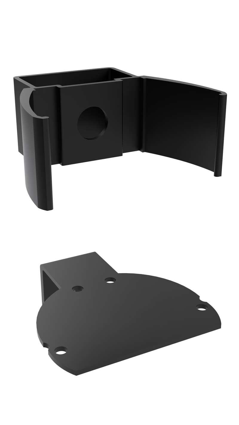 Wall bracket dist 25mm MP-Flex black U030SV (MP-U030SV)