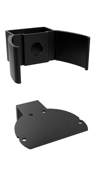 Wall bracket dist 25mm MP-Flex black U030SV