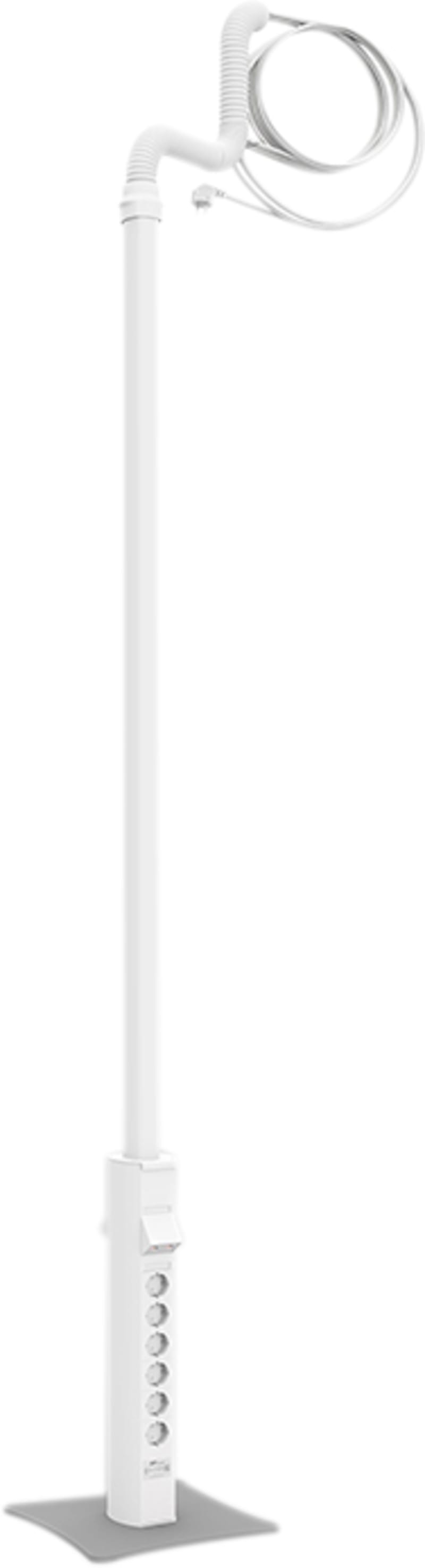 Elis Elektro MP-U600V MP-Duo Branch Pole 2100 mm White 12 Outlets