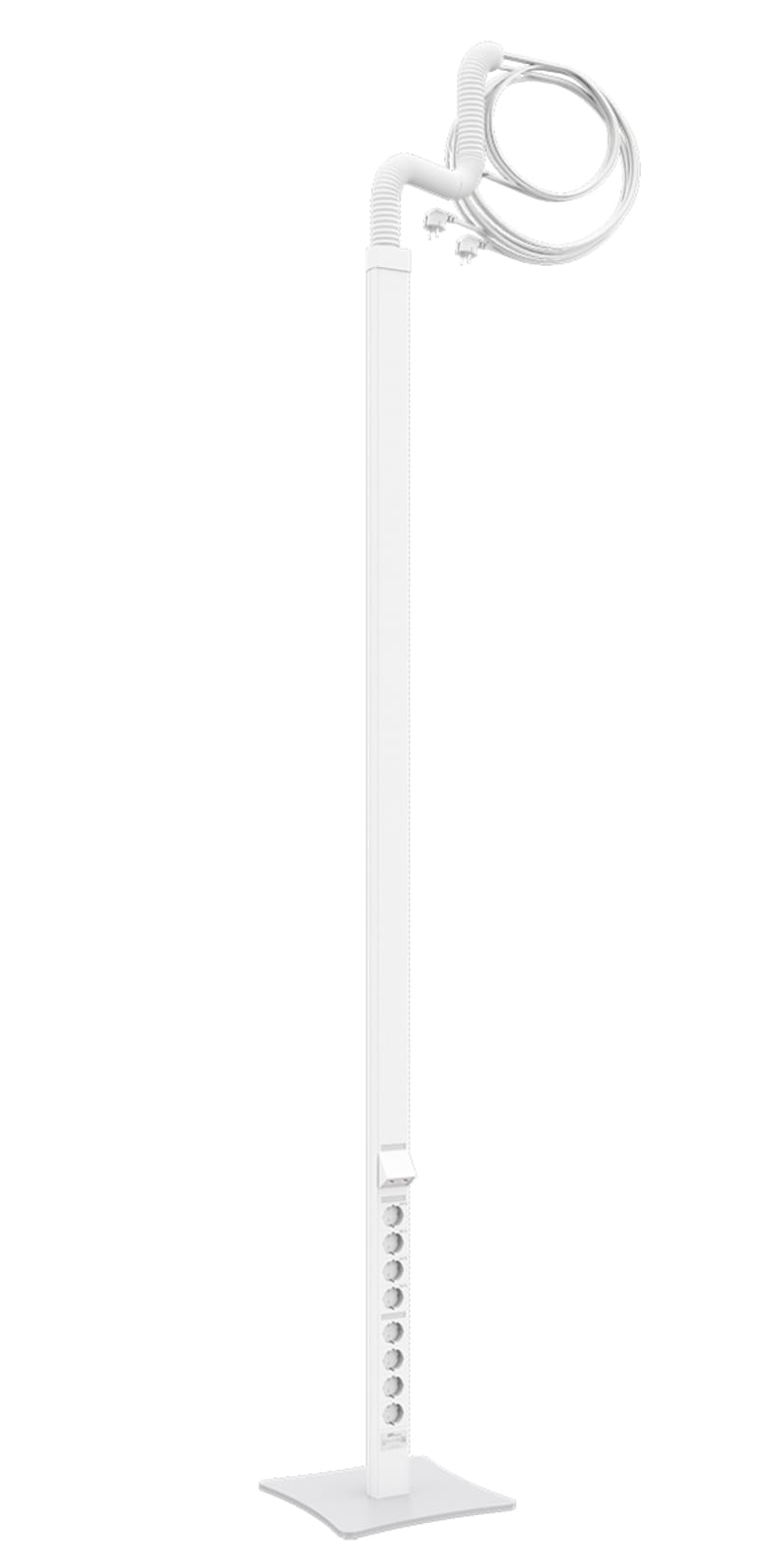 Elis Elektro MP-U522V MP-Flex Branch Pole 2100 mm White, 8 Outlets