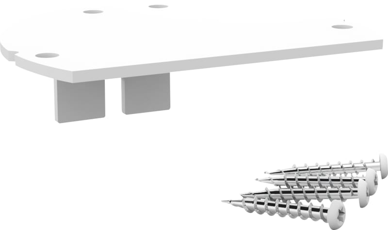 Elis Elektro End Piece with Wall Fastening, MP-Flex White (MP-U028V)