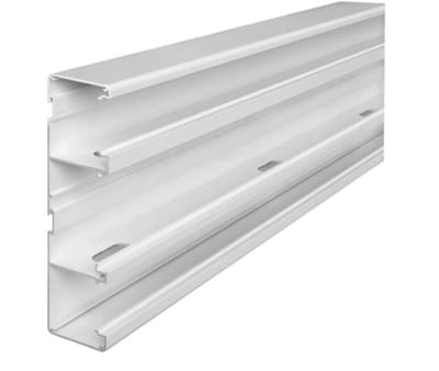 Wall Trunking 220x65 mm, 3 m, Aluminium/White (TB2240-3)