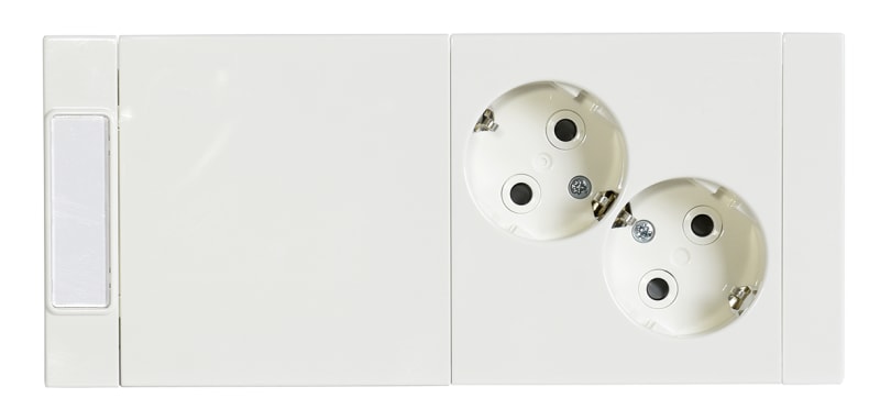 Elis Elektro AUD11-214 Socket Outlet Set 2-Way White