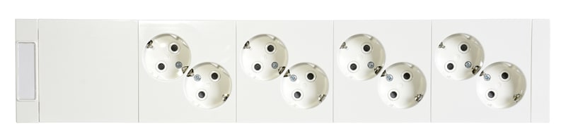 Elis Elektro AUD14-214 Socket Outlet Set 8-Way White
