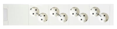 Elis Elektro AUD14-214 Socket Outlet Set 8-Way White